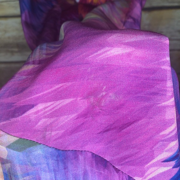 Presley skye 100% silk tie dye high low dress XS - Picture 7 of 8